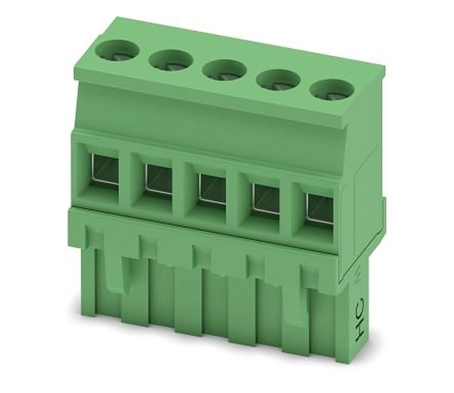 Phoenix Contact 5 HC/5-ST, MVSTBR 2 Series Pluggable Terminal Block, 5-Contact, 5.08 mm Pitch, 1 Row, 1912430