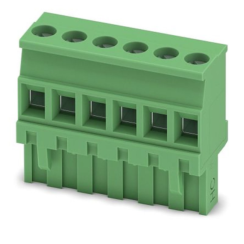 Phoenix Contact MVSTBR 2.5 HC/6-ST-5.08 Series Pluggable Terminal Block, 6-Contact, 5.08 mm Pitch, 1 Row, 1912443