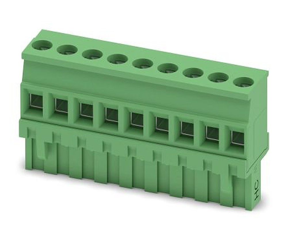 Phoenix Contact 5 HC/9-ST, MVSTBR 2 Series Pluggable Terminal Block, 9-Contact, 5.08 mm Pitch, 1 Row, 1912472