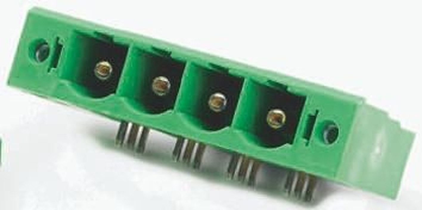 Phoenix Contact COMBICON PC Series Pluggable Terminal Block, 4-Contact, 10.16 mm Pitch, 1 Row, 1913730