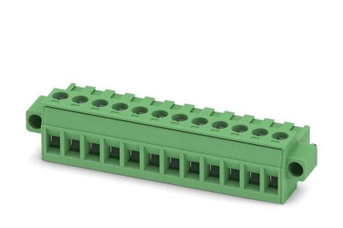 Phoenix Contact MSTBT 2.5/12-STF Series Pluggable Terminal Block, 12-Contact, 5 mm Pitch, 1 Row, 1919815