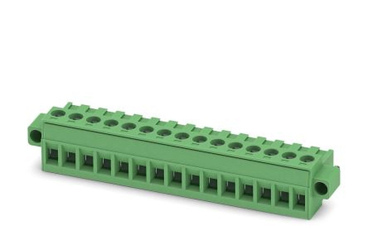 Phoenix Contact MSTBT 2.5/15-STF Series Pluggable Terminal Block, 15-Contact, 5 mm Pitch, 1 Row, 1919844