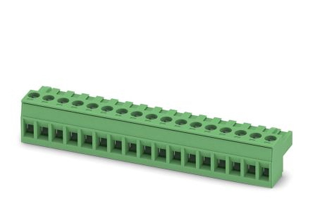 Phoenix Contact MSTBT 2.5/17-ST-5.08 Series Pluggable Terminal Block, 17-Contact, 5.08 mm Pitch, 1 Row, 1919886