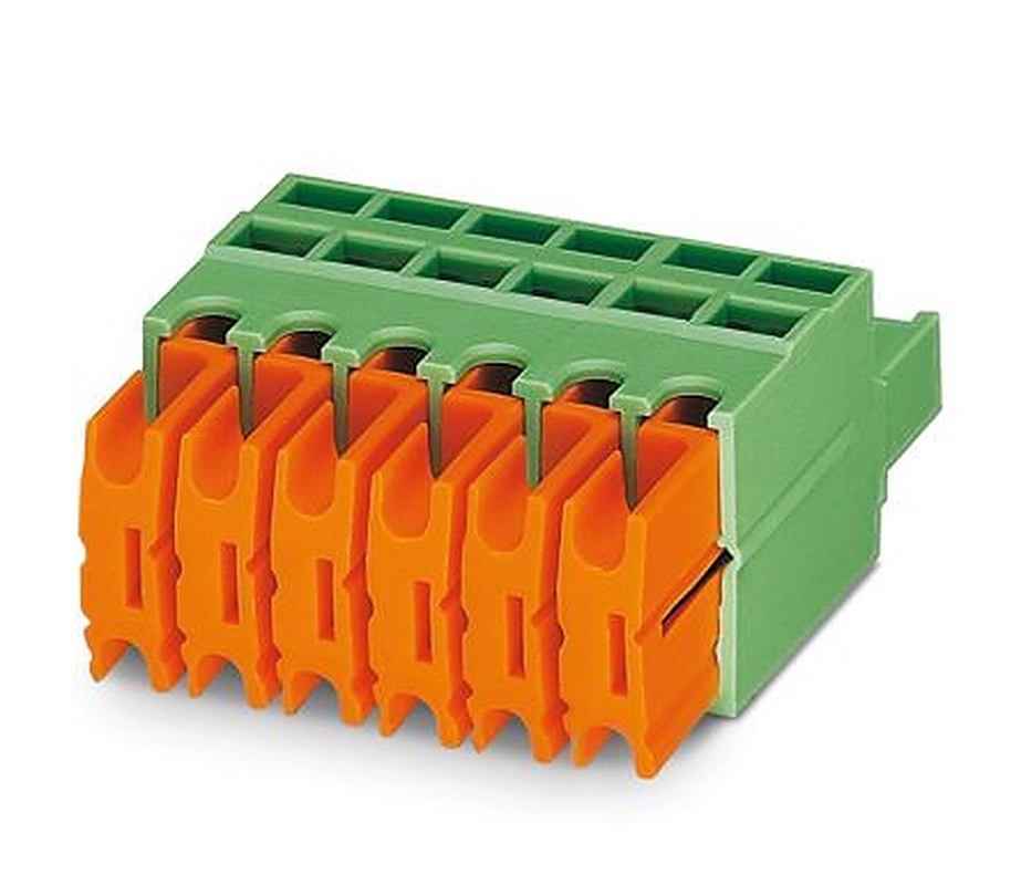 Phoenix Contact QC 1/4-ST-BUS Series Pluggable Terminal Block, 4-Contact, 5 mm Pitch, 1 Row, 1921696