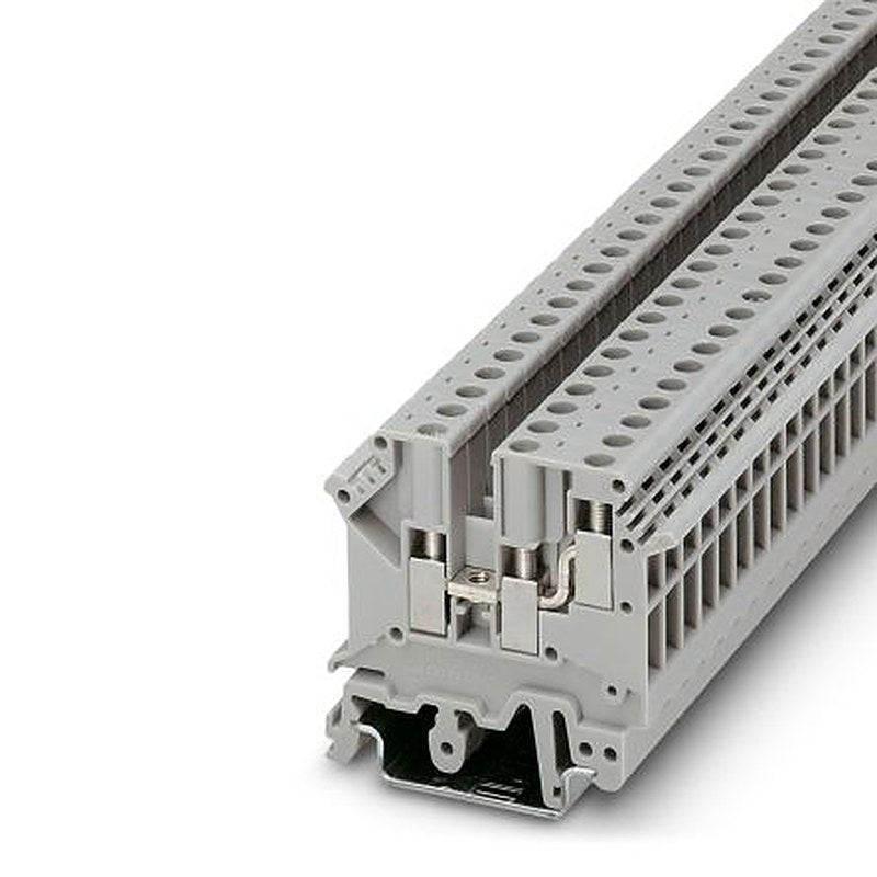 Phoenix Contact 1923021 UK 5-TWIN Series Feed Through Terminal Block Grey, 4mm², 1-Level, Screw, ATEX