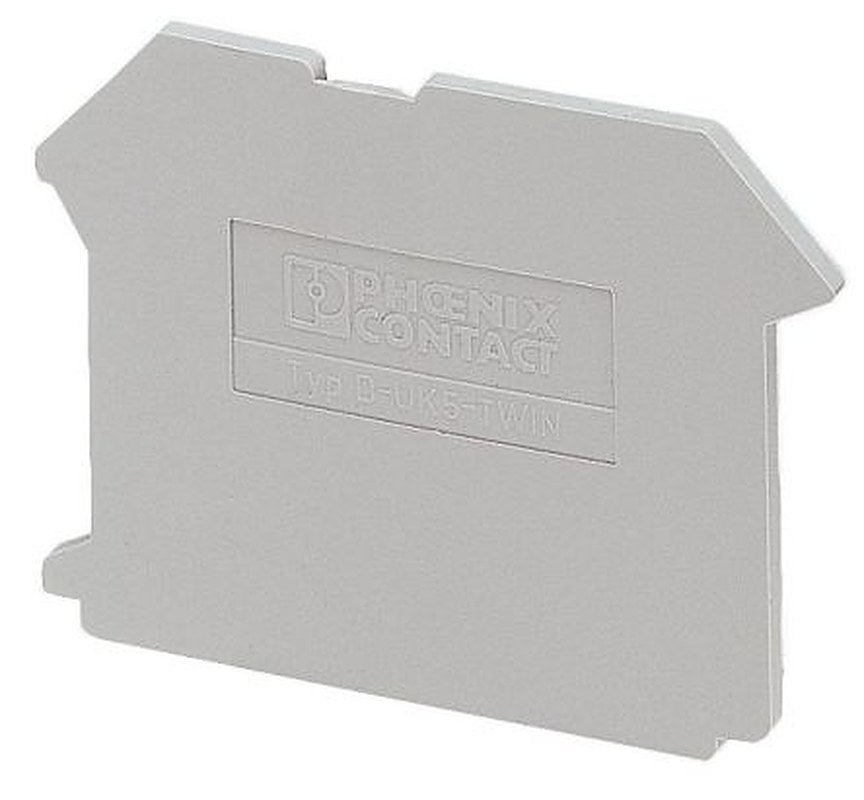 Phoenix Contact D-UK 5-TWIN Series End Cover for Use with DIN Rail Terminal Blocks