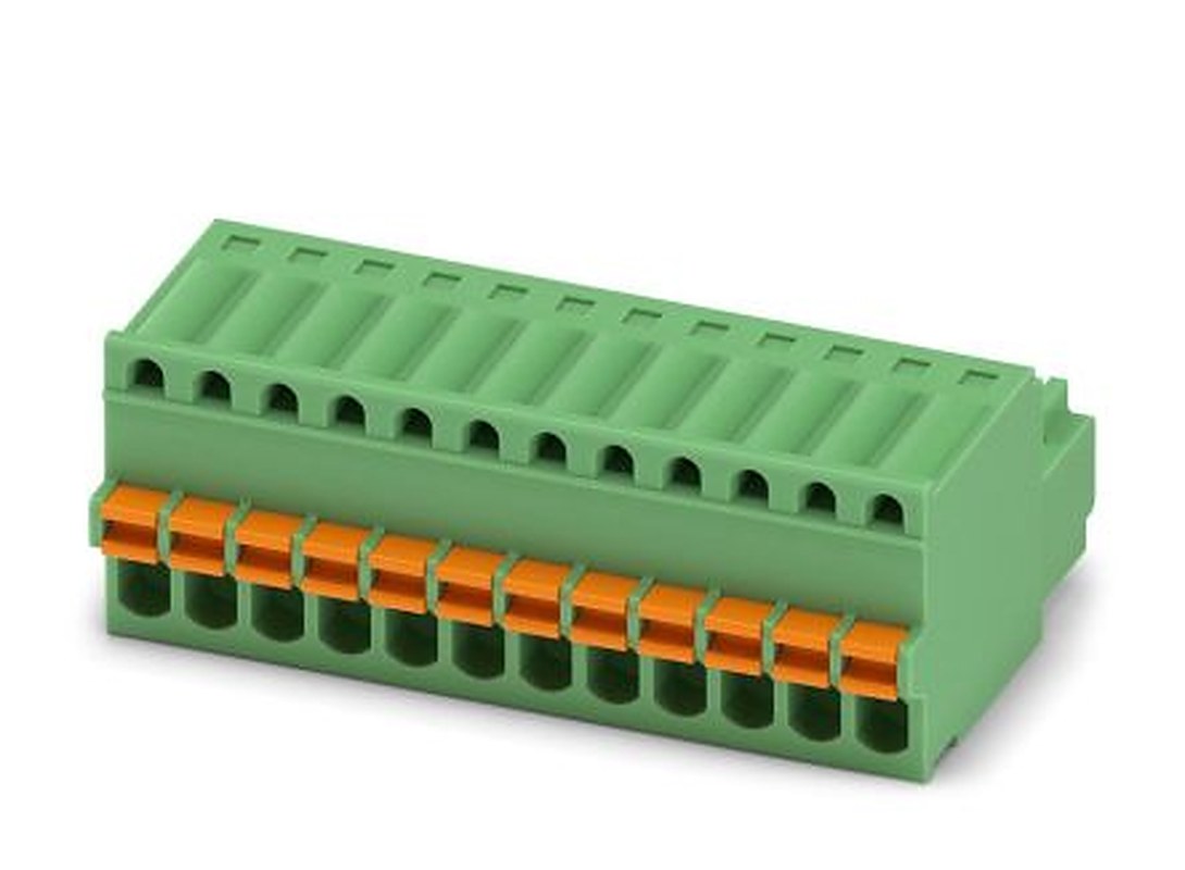 Phoenix Contact FC-MC 0.5/12-ST-2.5 AU Series Pluggable Terminal Block, 12-Contact, 2.5 mm Pitch, 1 Row, 1923432