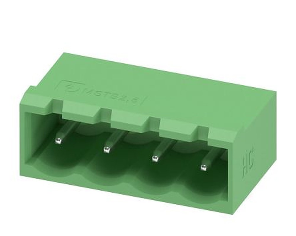 Phoenix Contact MSTBA 2.5 HC/ 4-G-5.08 Series Pluggable Terminal Block, 4-Contact, 5.08 mm Pitch, 1 Row, 1923885