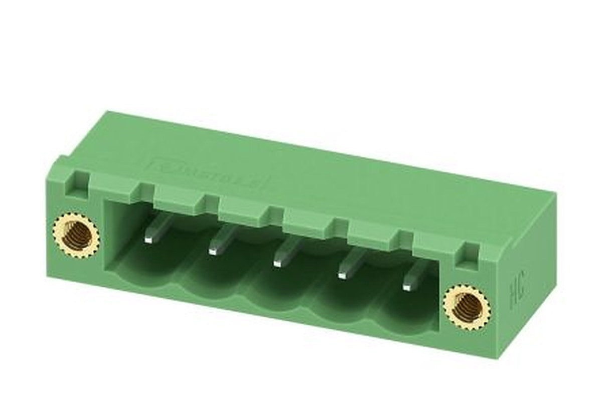 Phoenix Contact MSTB 2.5 HC/ 5-GF Series Pluggable Terminal Block, 5-Contact, 5 mm Pitch, 1 Row, 1924004