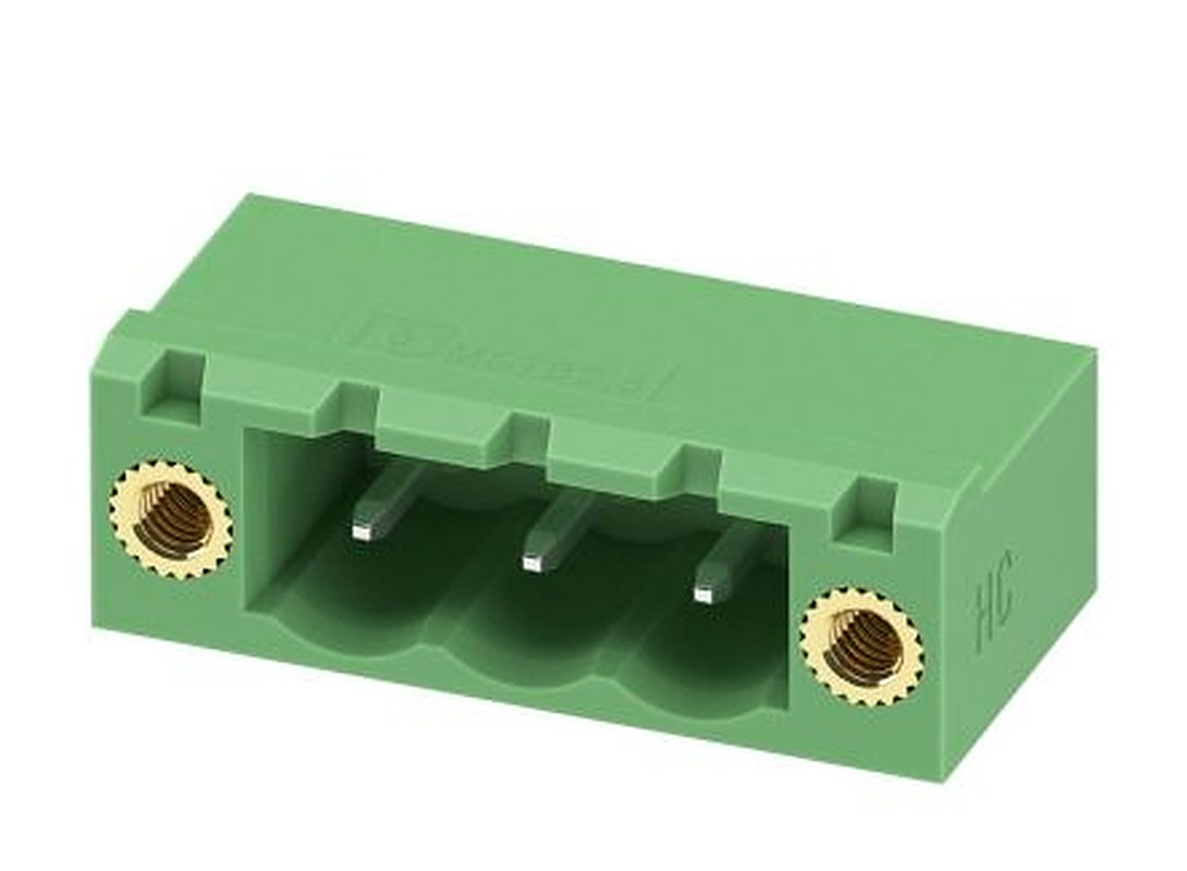Phoenix Contact MSTB 2.5 HC/ 3-GF-5.08 Series Pluggable Terminal Block, 3-Contact, 5.08 mm Pitch, 1 Row, 1924091