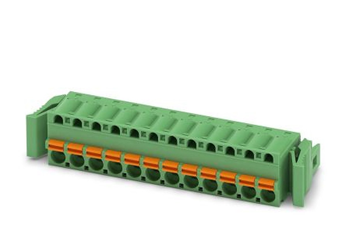 Phoenix Contact FKC 2.5/12-ST-5.08-RF Series Pluggable Terminal Block, 12-Contact, 5.08 mm Pitch, 1 Row, 1925799