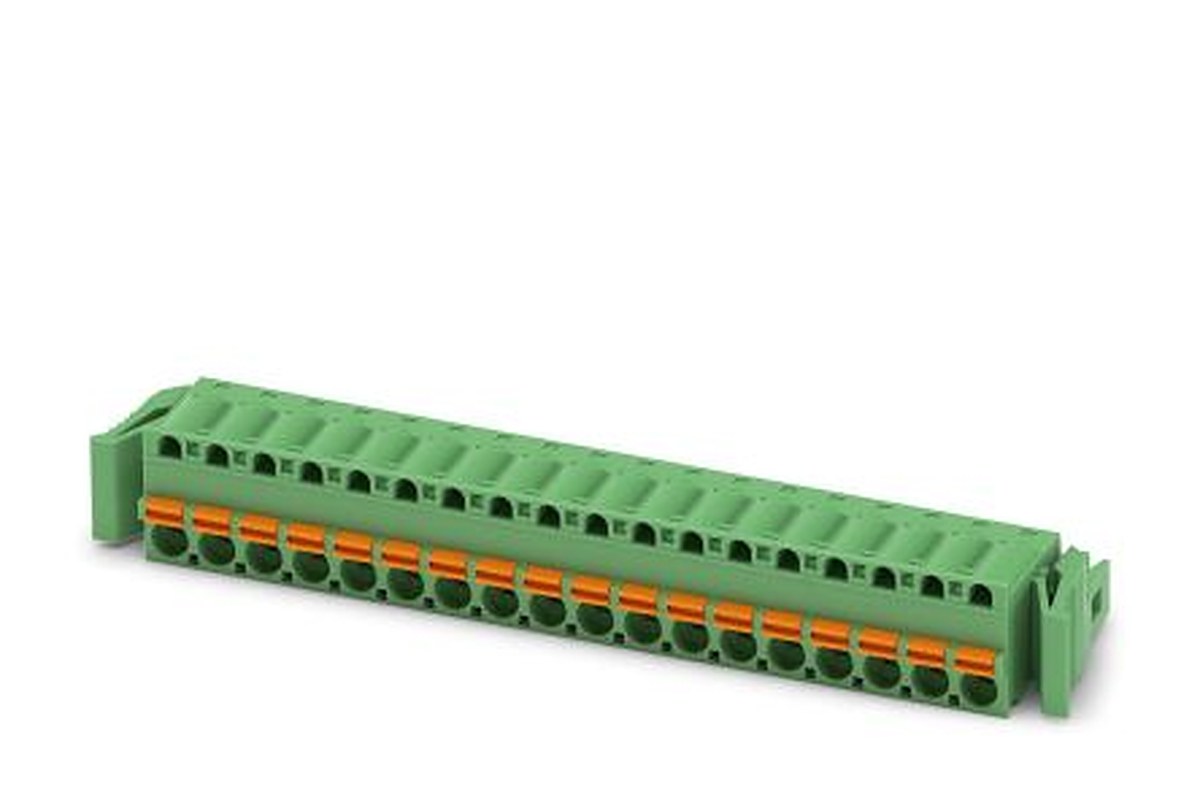Phoenix Contact FKC 2.5/18-ST-5.08-RF Series Pluggable Terminal Block, 18-Contact, 5.08 mm Pitch, 1 Row, 1925854
