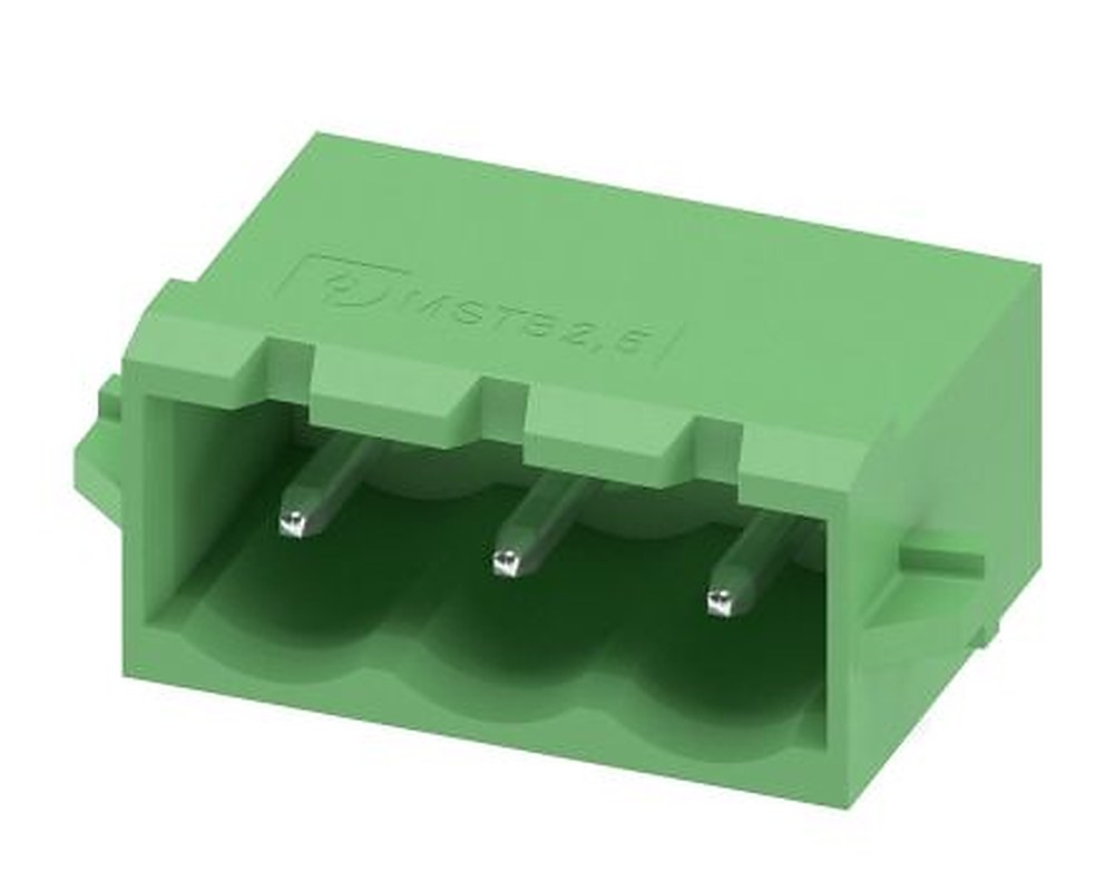 Phoenix Contact MSTBA 2.5/3-G-5.08-RN Series Pluggable Terminal Block, 3-Contact, 5.08 mm Pitch, 1 Row, 1926028