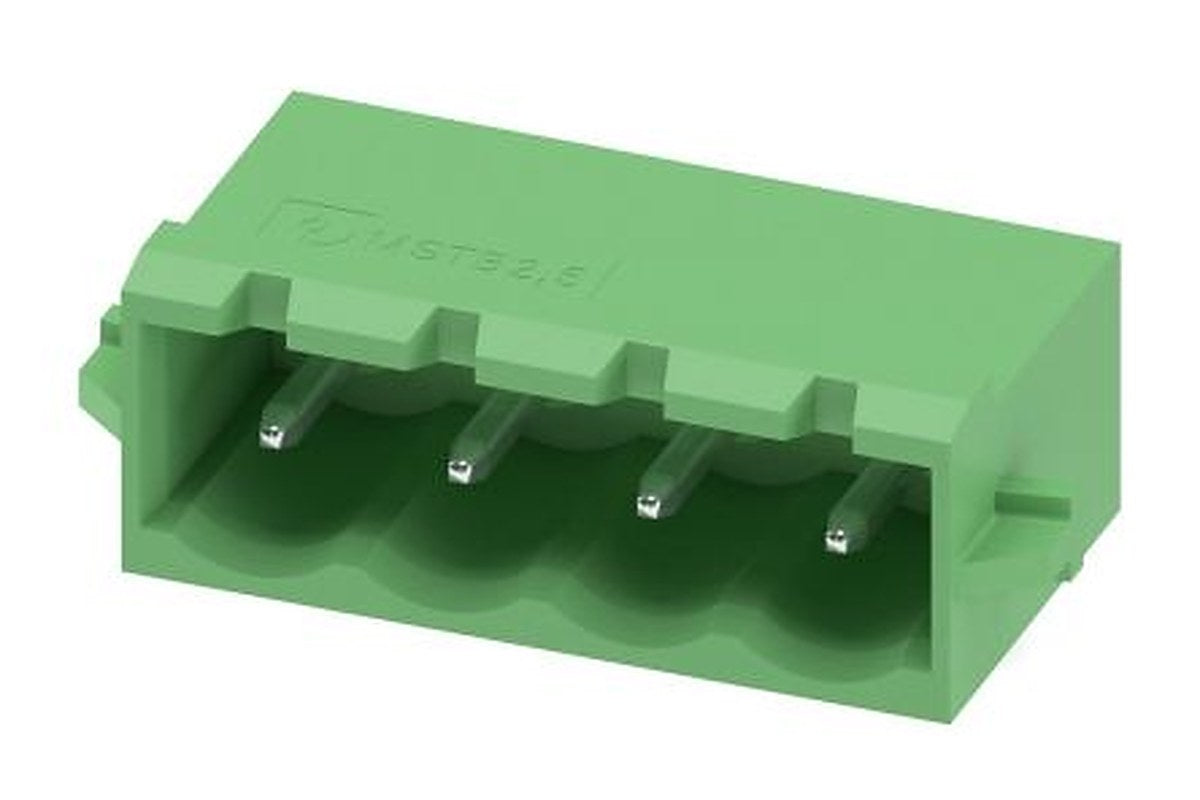 Phoenix Contact MSTBA 2.5/ 4-G-5.08-RN Series Pluggable Terminal Block, 4-Contact, 5.08 mm Pitch, 1 Row, 1926031