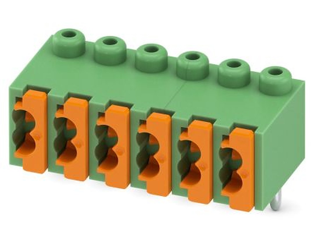 Phoenix Contact FK-MPT 0.5/6-3.5-H Series Horizontal PCB Terminal Block, 6 Contact(s), 3.5 mm Pitch, 1 Row