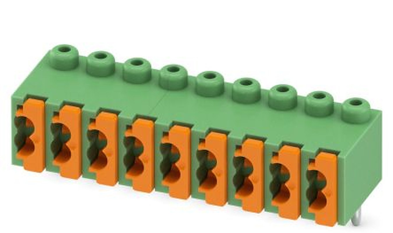 Phoenix Contact FK-MPT 0.5/9-3.5-H Series Horizontal PCB Terminal Block, 9 Contact(s), 3.5 mm Pitch, 1 Row