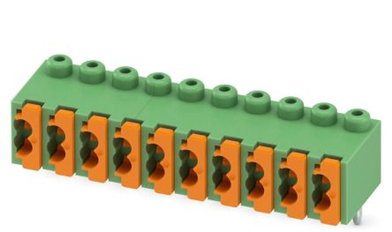 Phoenix Contact FK-MPT 0.5/10-3.5-H Series Horizontal PCB Terminal Block, 10 Contact(s), 3.5 mm Pitch, 1 Row
