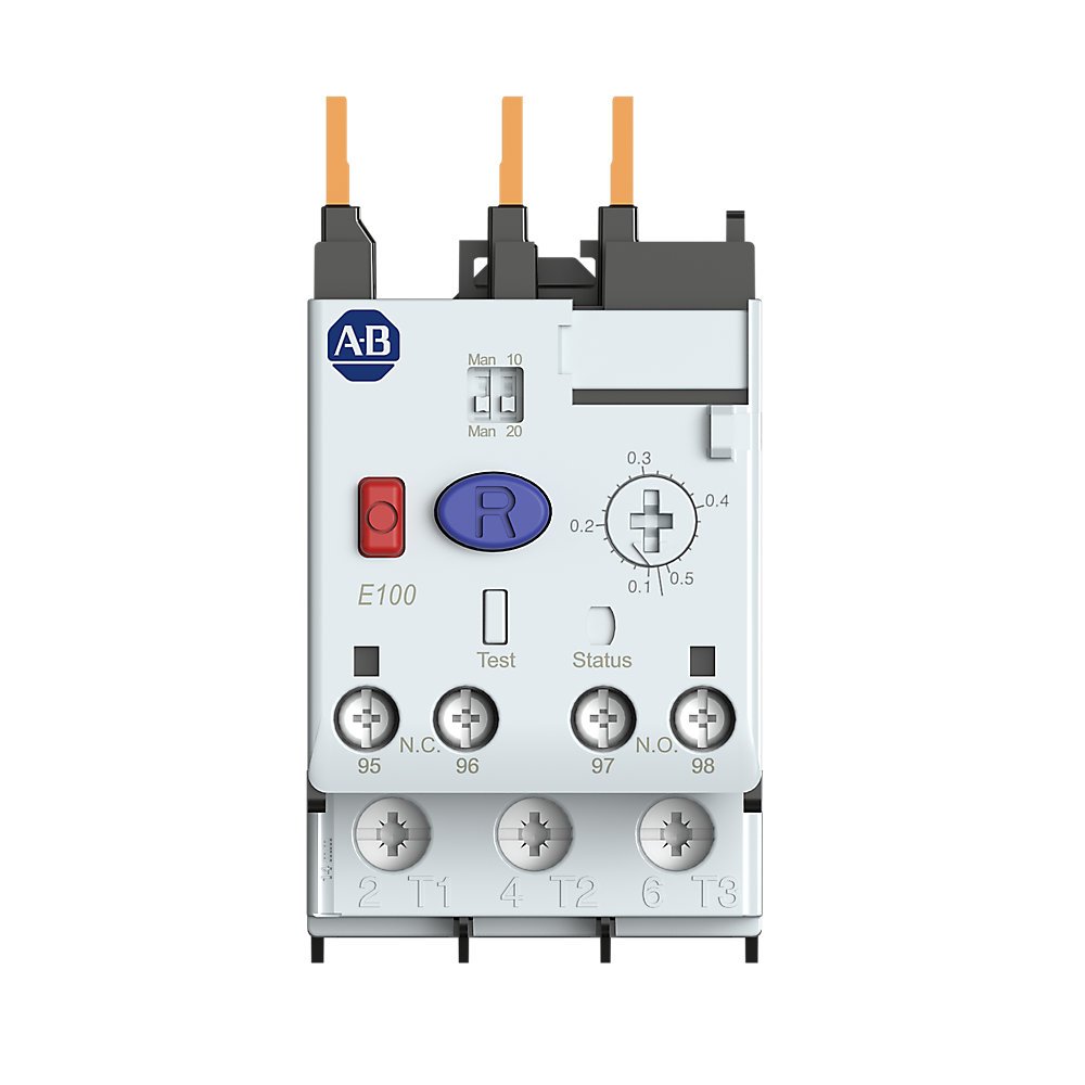 E100 Overload Relay, Trip Class 10 or 20, Basic Overload Relay, 0.2...1.0A, IEC 100-E E09...E16