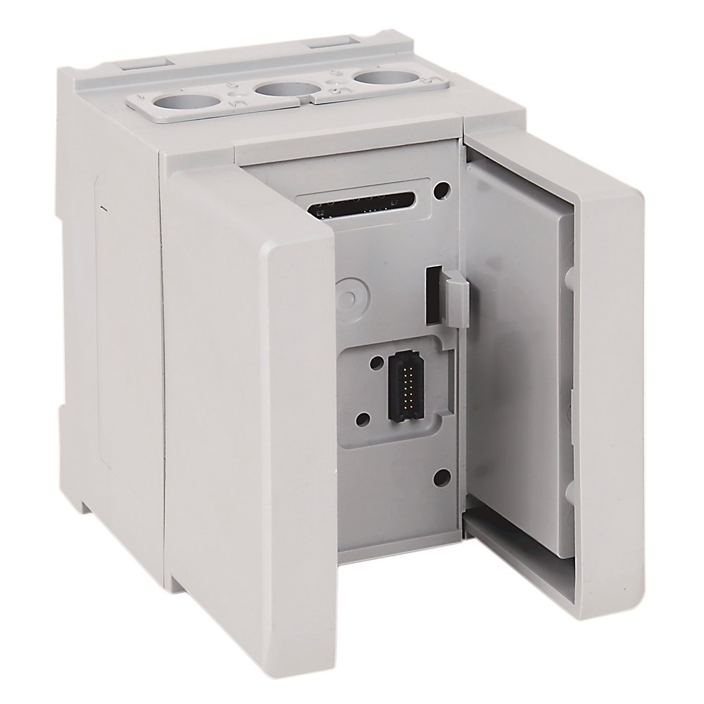 E300 Overload Relays (193/592 IEC/NEMA), Current Sensing Module (10...100 A) DIN Rail / Panel Mount with Pass-thru Power Conductor Apertures.