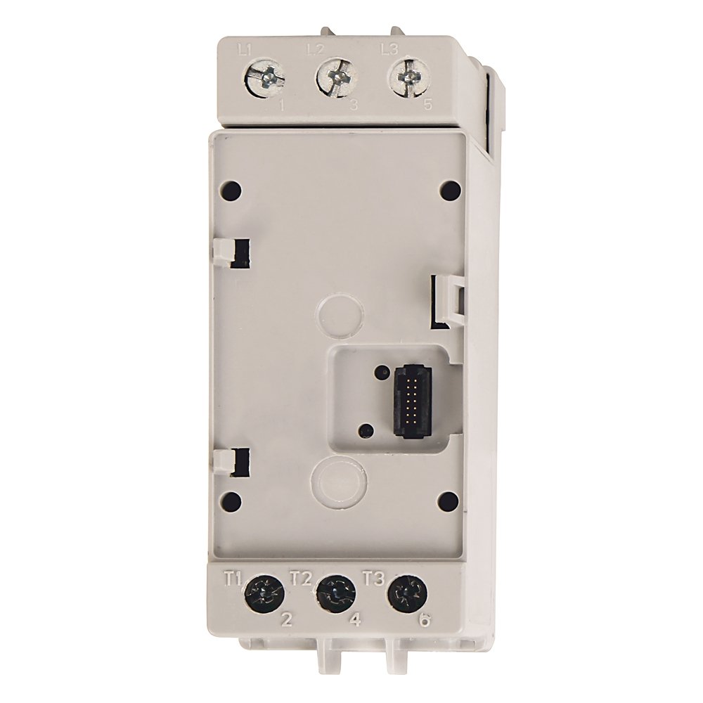 E300 Overload Relays (193/592 IEC/NEMA), Current Sensing Module (0.5...30 A) DIN Rail/Panel Mount with Line- and Load-side Power Conductor Terminals.