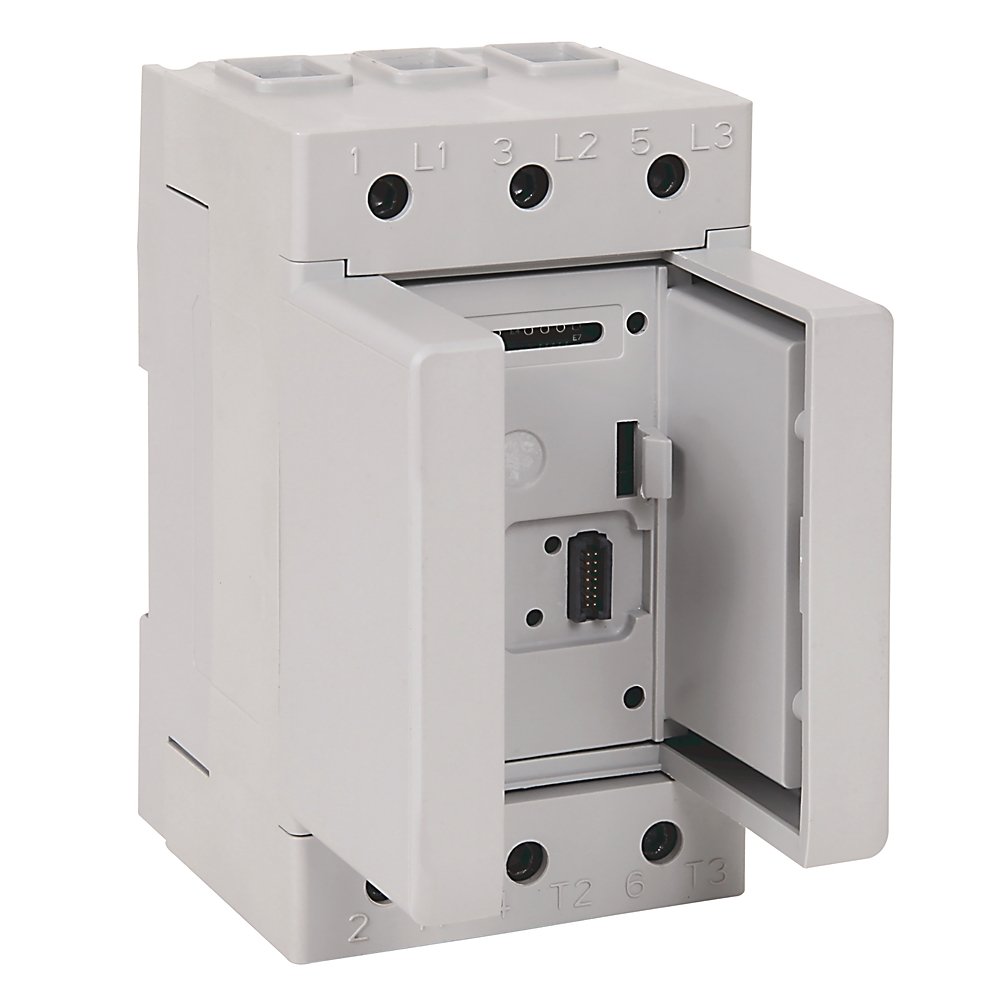 E300 Overload Relays (193/592 IEC/NEMA), Current/Ground Fault Sensing Module (10...100 A) DIN Rail / Panel Mount with Line- and Load-side Power Conductor Terminals.