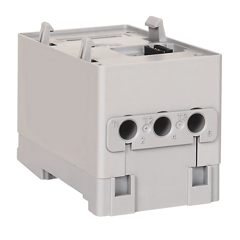 E300 Overload Relays (193/592 IEC/NEMA), Current/Ground Fault Sensing Module (6...60 A) DIN Rail / Panel Mount with Pass-thru Power Conductor Apertures.