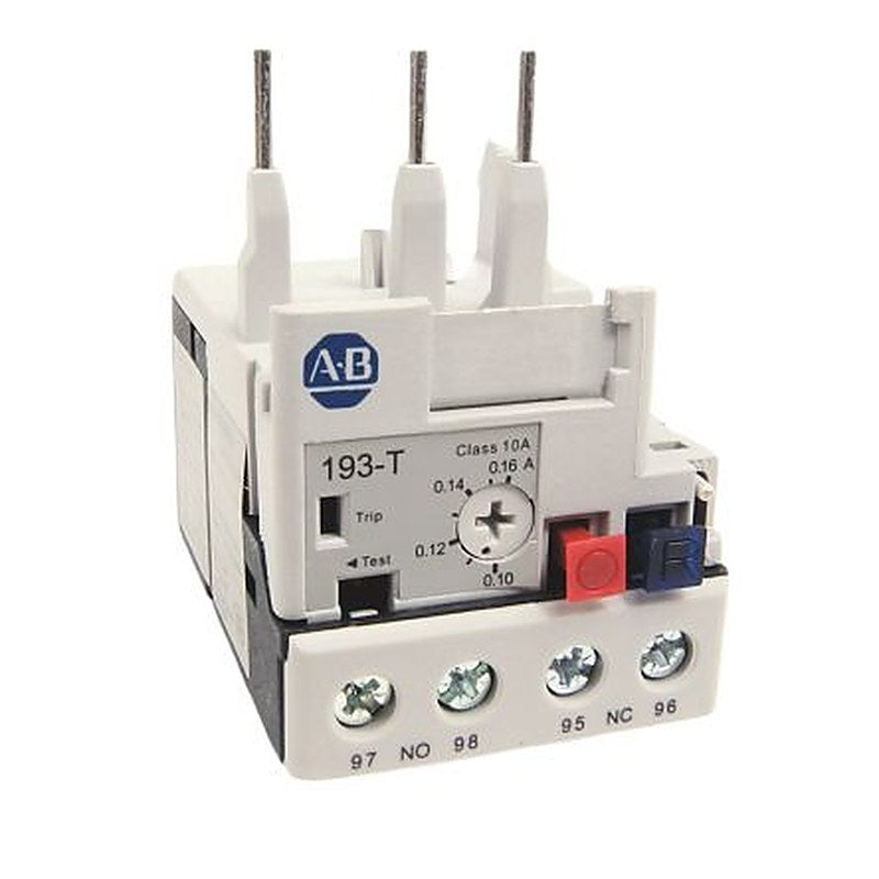 Allen Bradley, 193-T1 Overload Relay, 0.1A, 0.16 A F.L.C, 2mA Contact Rating, 6 W, 15V