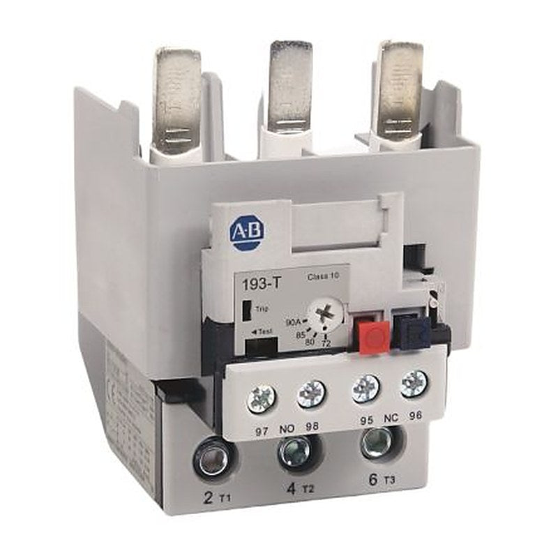 Allen Bradley, 193-T1 Overload Relay, 72A, 90 A F.L.C, 2mA Contact Rating, 18 W, 15V