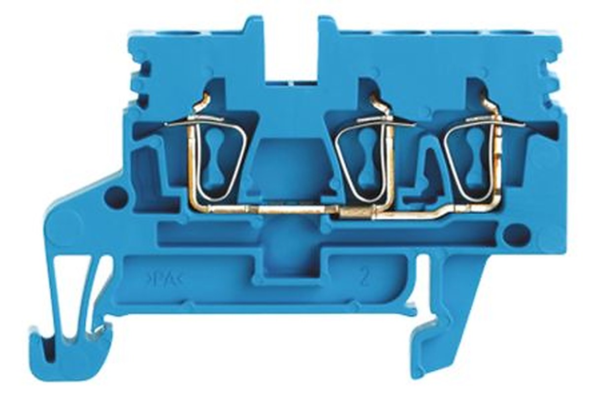 Weidmüller 1933730000 Z Series Feed Through Terminal Block Blue, 0.5mm², 4 mm², 1-Level, Clamp