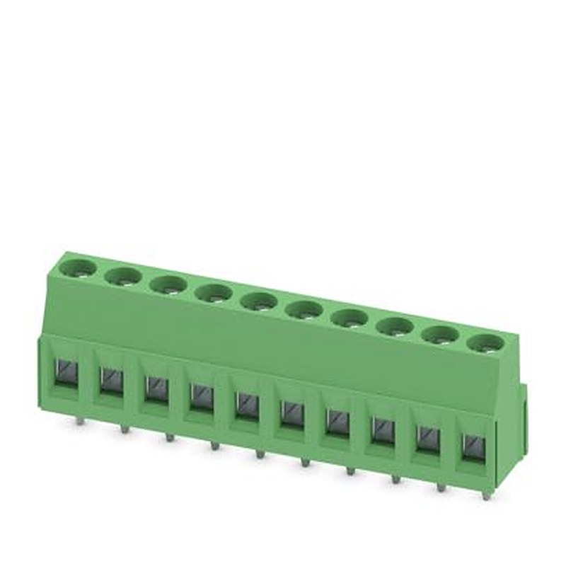 Phoenix Contact MKDSN 2 Series PCB Terminal Block, 10-Contact, 5 mm Pitch, Wave Soldering Mount, 1 Row