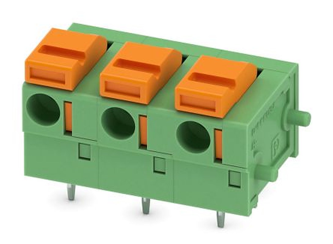 Phoenix Contact FFKDSA/H1-7.62- 3 Series Horizontal PCB Terminal Block, 3 Contact(s), 7.62 mm Pitch, 1 Row