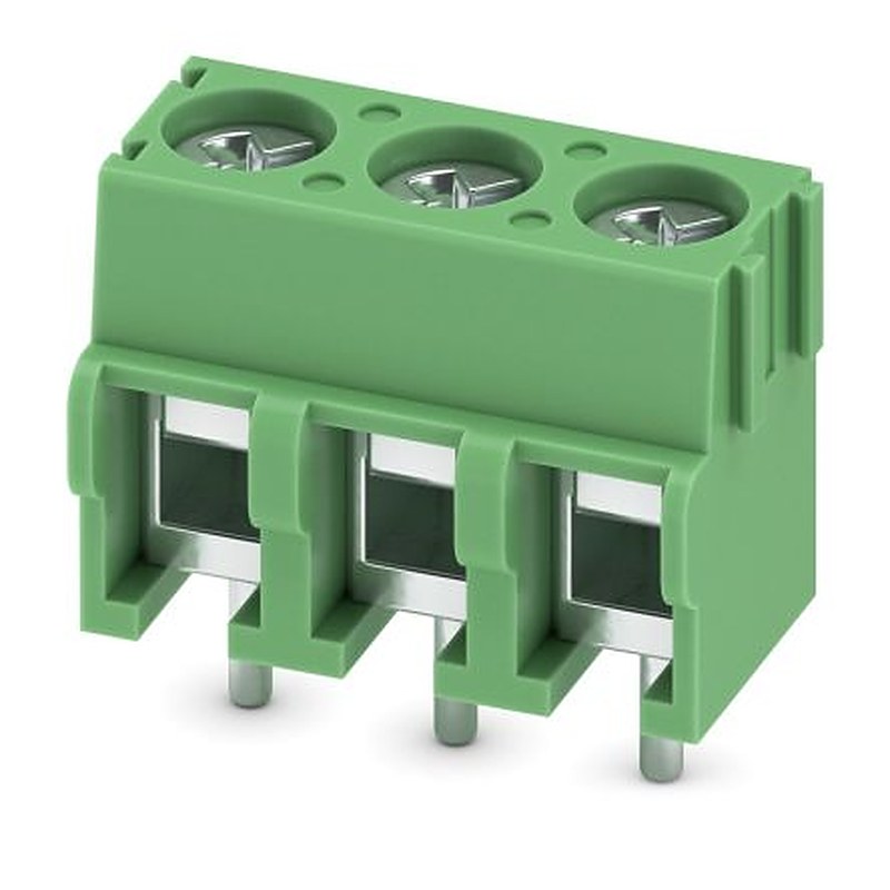 Phoenix Contact PT 1.5/3-5.0-H Series Horizontal PCB Terminal Block, 3 Contact(s), 5 mm Pitch, 1 Row