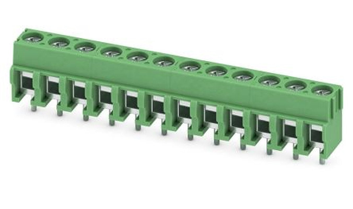 Phoenix Contact PT 1.5/12-5.0-H Series Straight PCB Terminal Block, 12 Contact(s), 5 mm Pitch, 1 Row