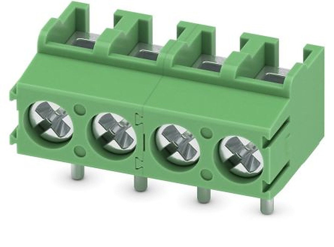 Phoenix Contact PT 1.5/4-5.0-V Series Horizontal PCB Terminal Block, 4 Contact(s), 5 mm Pitch, 1 Row
