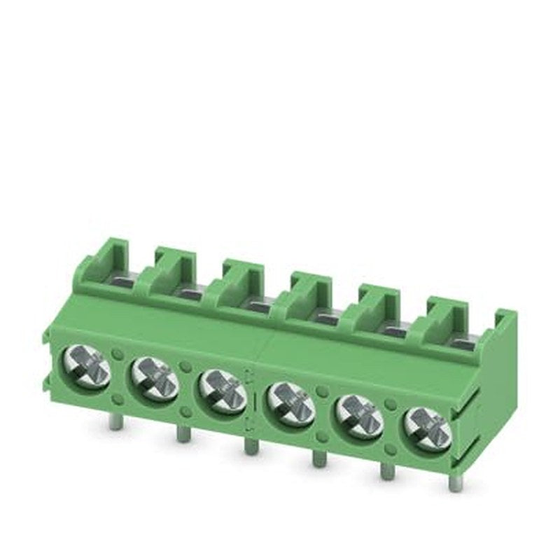 Phoenix Contact PCB Terminal Block, 6-Contact, 5 mm Pitch, Wave Soldering Mount, 1 Row