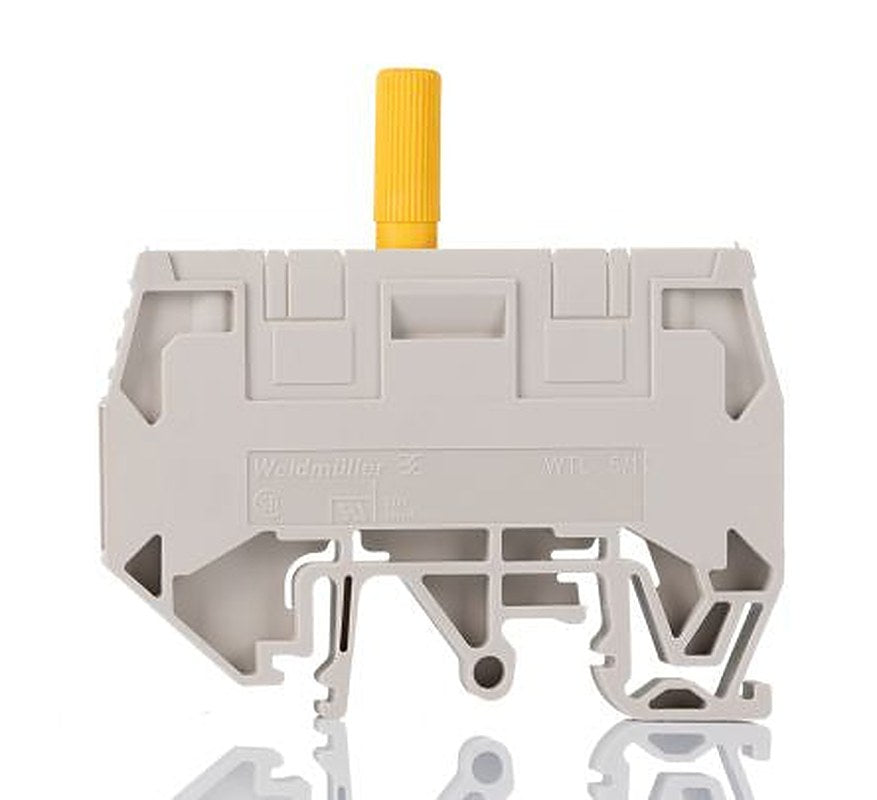 Weidmüller 1938820000 W Series Disconnect Terminal Block Brown, 6mm², 1-Level, Screw