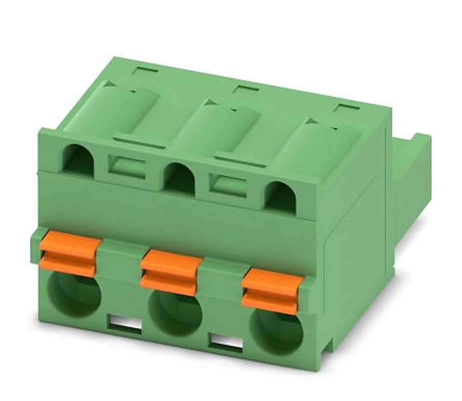 Phoenix Contact GFKC 2.5/3-ST-7.5 Series Pluggable Terminal Block, 3-Contact, 7.5 mm Pitch, 1 Row, 1939426