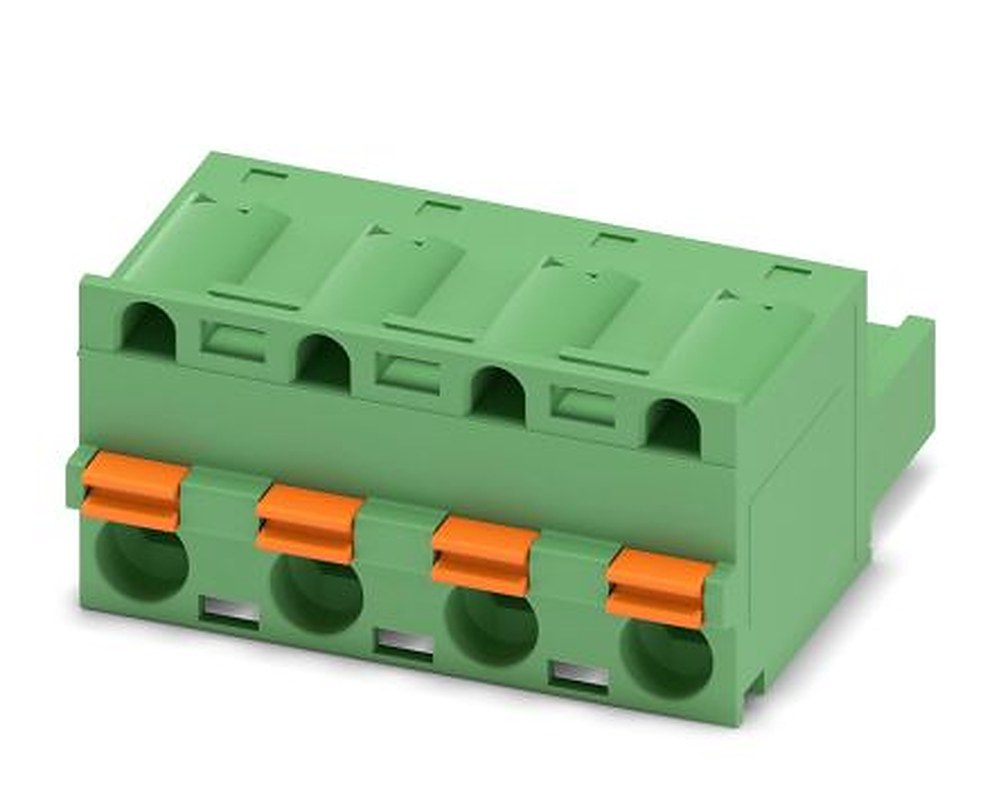 Phoenix Contact GFKC 2.5/4-ST-7.5 Series Pluggable Terminal Block, 4-Contact, 7.5 mm Pitch, 1 Row, 1939439
