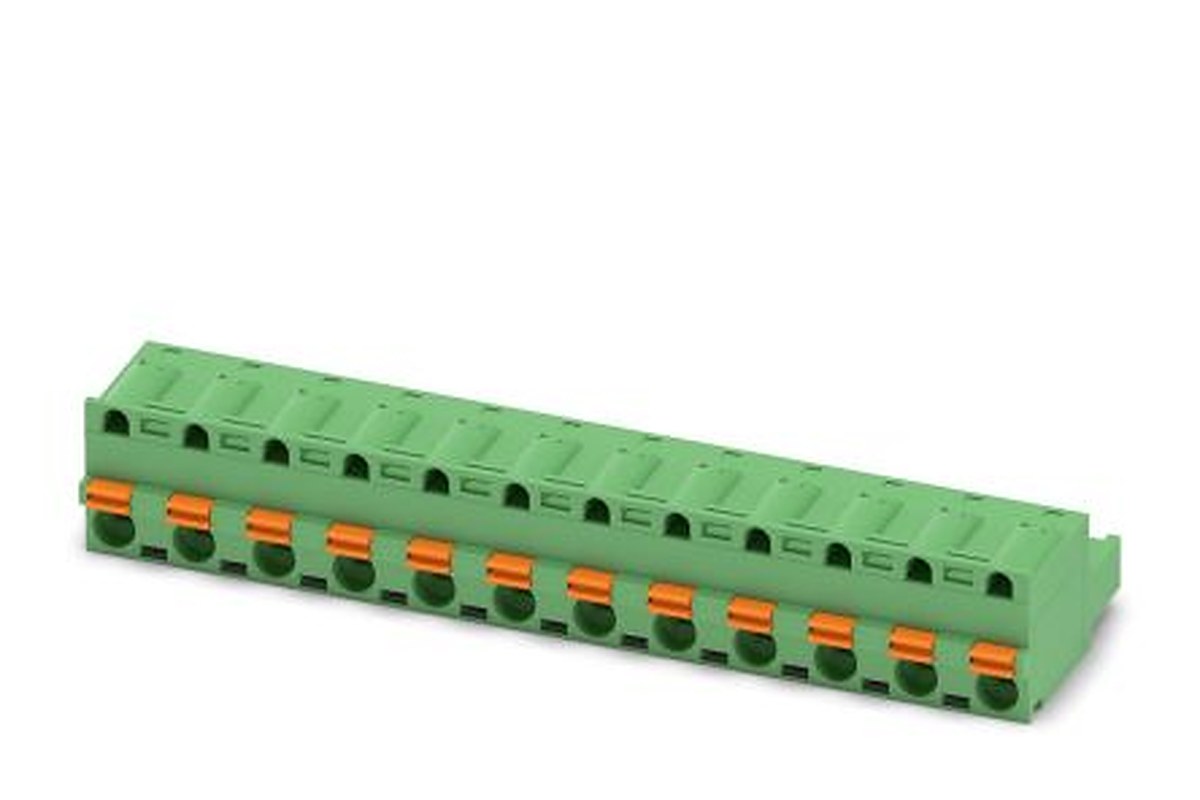 Phoenix Contact GFKC 2.5/12-ST-7.5 Series Pluggable Terminal Block, 12-Contact, 7.5 mm Pitch, 1 Row, 1939510