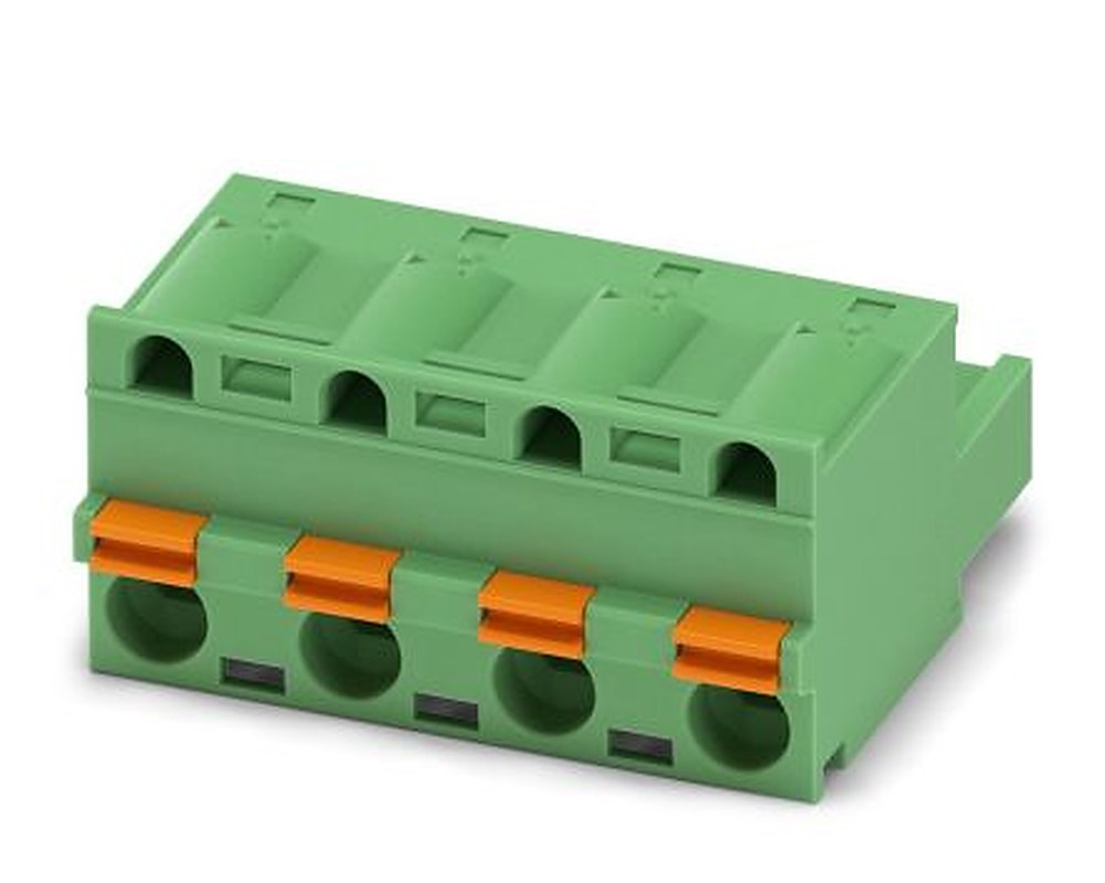 Phoenix Contact GFKC 2.5/4-ST-7.62 Series Pluggable Terminal Block, 4-Contact, 7.62 mm Pitch, 1 Row, 1939659
