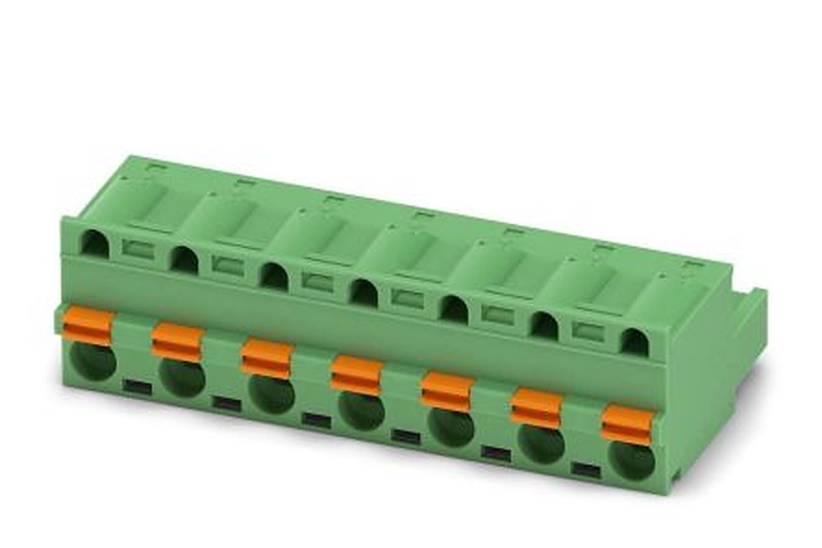 Phoenix Contact GFKC 2.5/7-ST-7.62 Series Pluggable Terminal Block, 7-Contact, 7.62 mm Pitch, 1 Row, 1939688