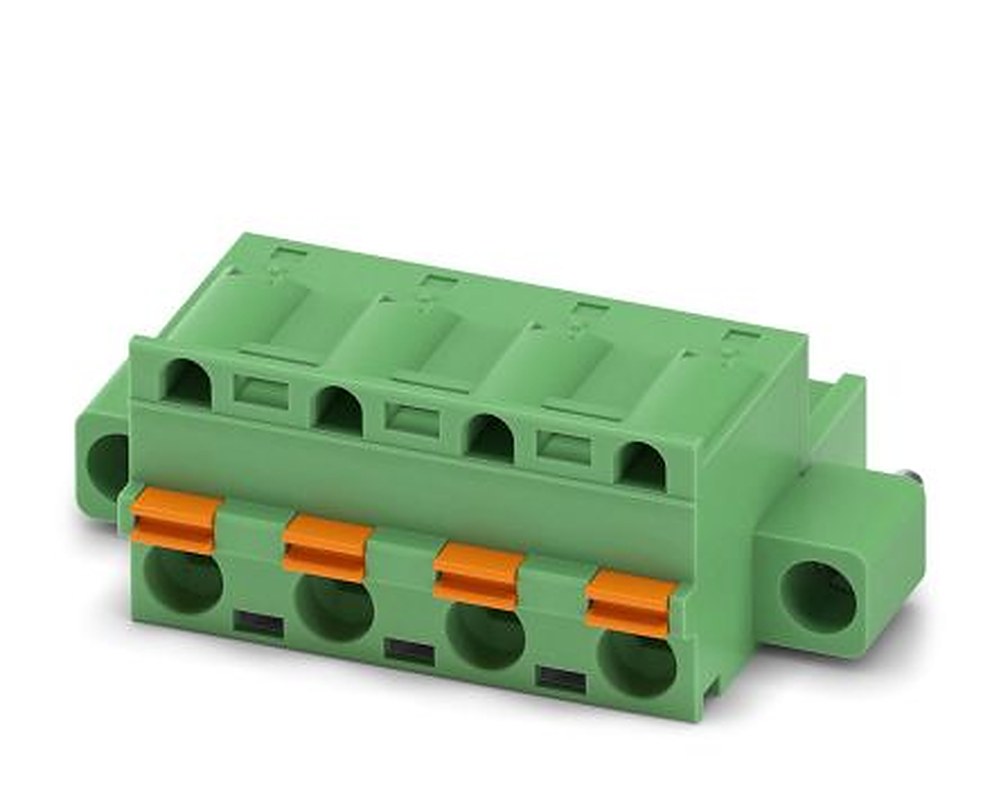 Phoenix Contact GFKC 2.5/4-STF-7.62 Series Pluggable Terminal Block, 4-Contact, 7.62 mm Pitch, 1 Row, 1939769