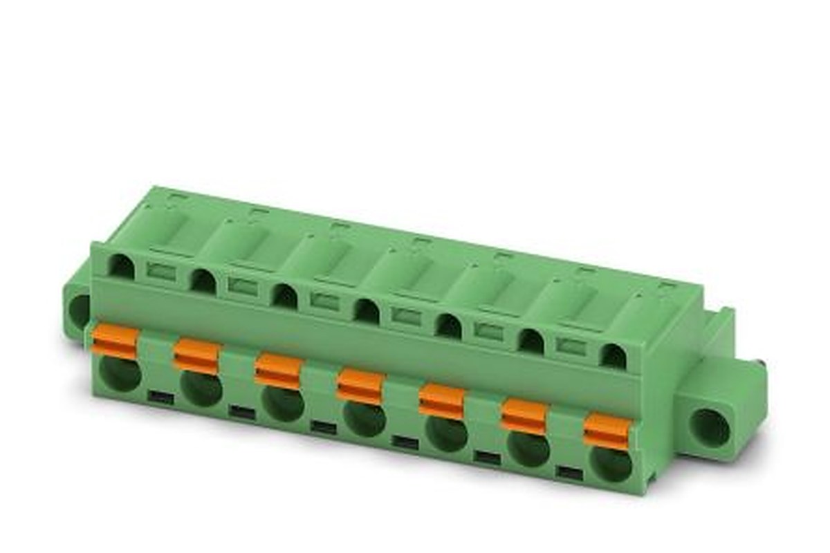 Phoenix Contact GFKC 2.5/7-STF-7.62 Series Pluggable Terminal Block, 7-Contact, 7.62 mm Pitch, 1 Row, 1939798