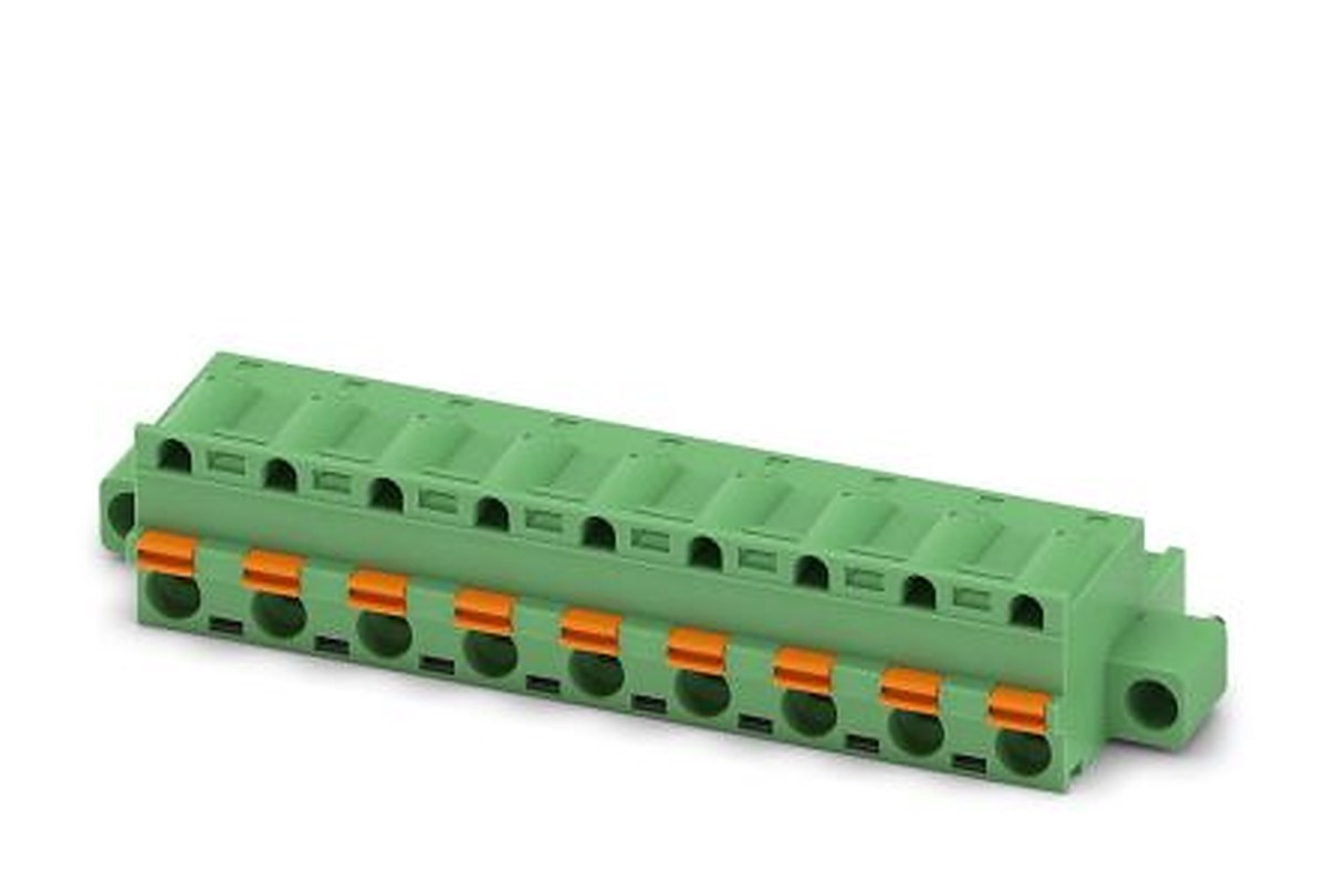 Phoenix Contact GFKC 2.5/9-STF-7.62 Series Pluggable Terminal Block, 9-Contact, 7.62 mm Pitch, 1 Row, 1939811