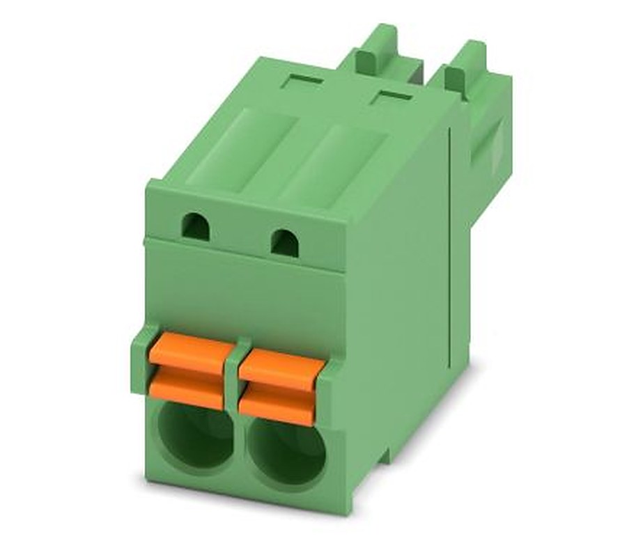Phoenix Contact FK-MCP 1.5/2-ST-3.5 Series Pluggable Terminal Block, 2-Contact, 3.5 mm Pitch, 1 Row