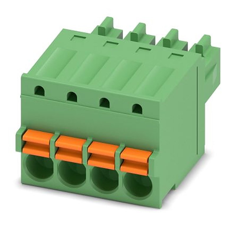 Phoenix Contact FK-MCP 1.5/4-ST-3.5 Series Pluggable Terminal Block, 4-Contact, 3.5 mm Pitch, 1 Row