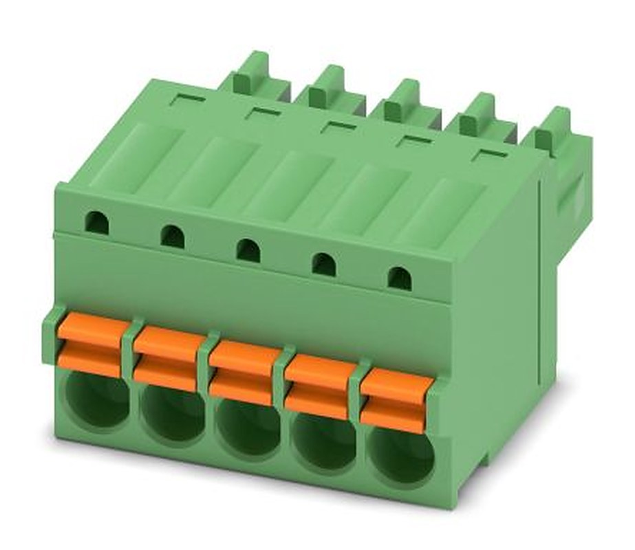Phoenix Contact FK-MCP 1.5/5-ST-3.5 Series Pluggable Terminal Block, 5-Contact, 3.5 mm Pitch, 1 Row, 1939947