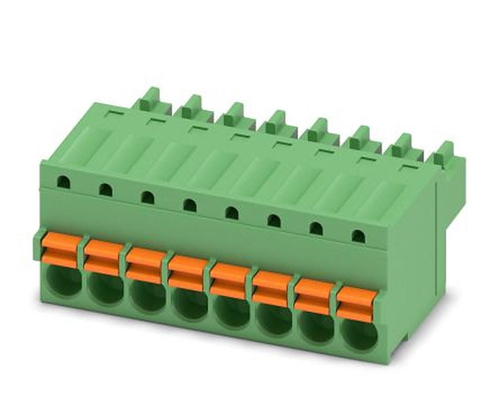 Phoenix Contact FK-MCP 1.5/8-ST-3.5 Series Pluggable Terminal Block, 8-Contact, 3.5 mm Pitch, 1 Row