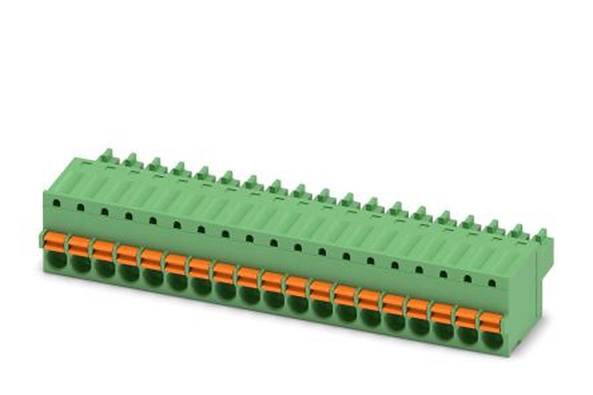 Phoenix Contact FK-MCP 1.5/19-ST-3.5 Series Pluggable Terminal Block, 19-Contact, 3.5 mm Pitch, 1 Row, 1940075