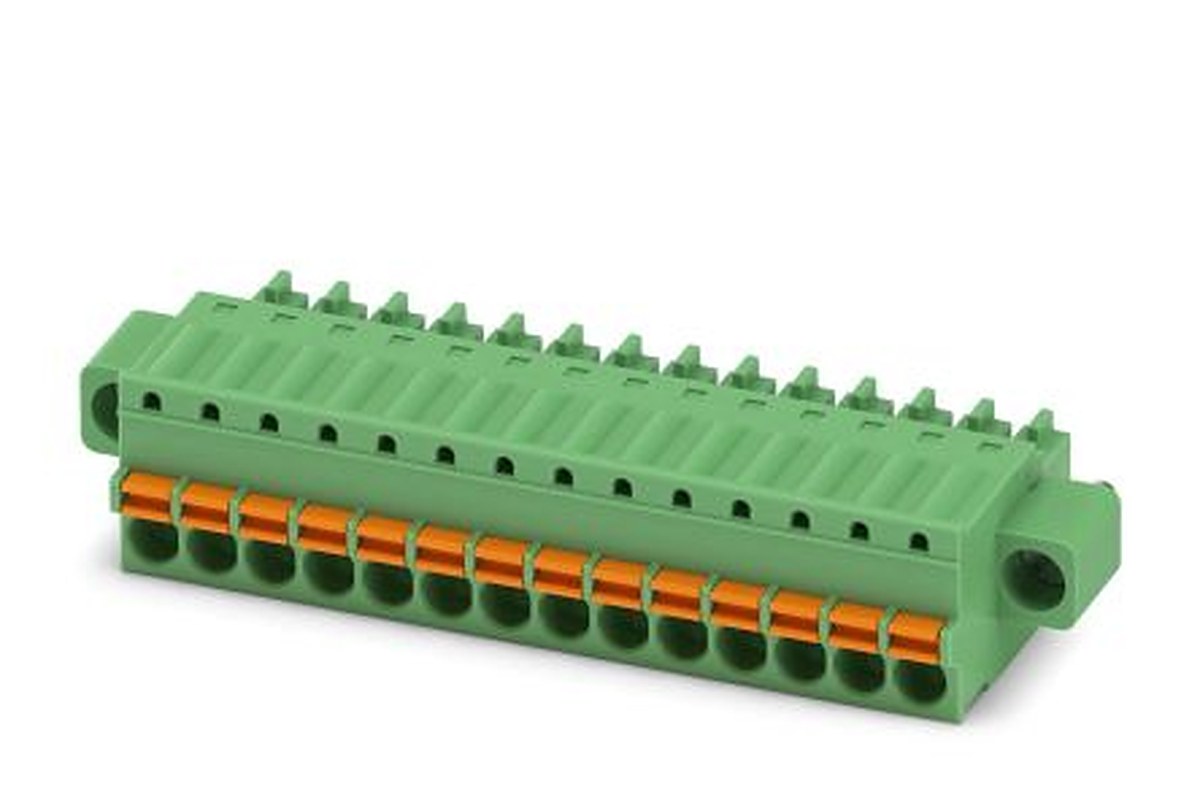 Phoenix Contact FK-MCP 1.5/14-STF-3.5 Series Pluggable Terminal Block, 14-Contact, 3.5 mm Pitch, 1 Row, 1940211
